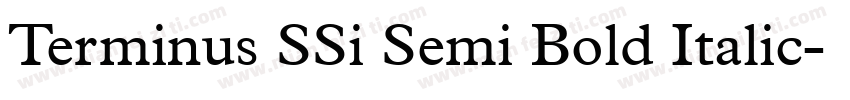 Terminus SSi Semi Bold Italic字体转换